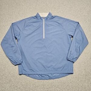 Peter Millar Crown Sport 1/4 Zip Lightweight Windbreaker Men's Large Blue